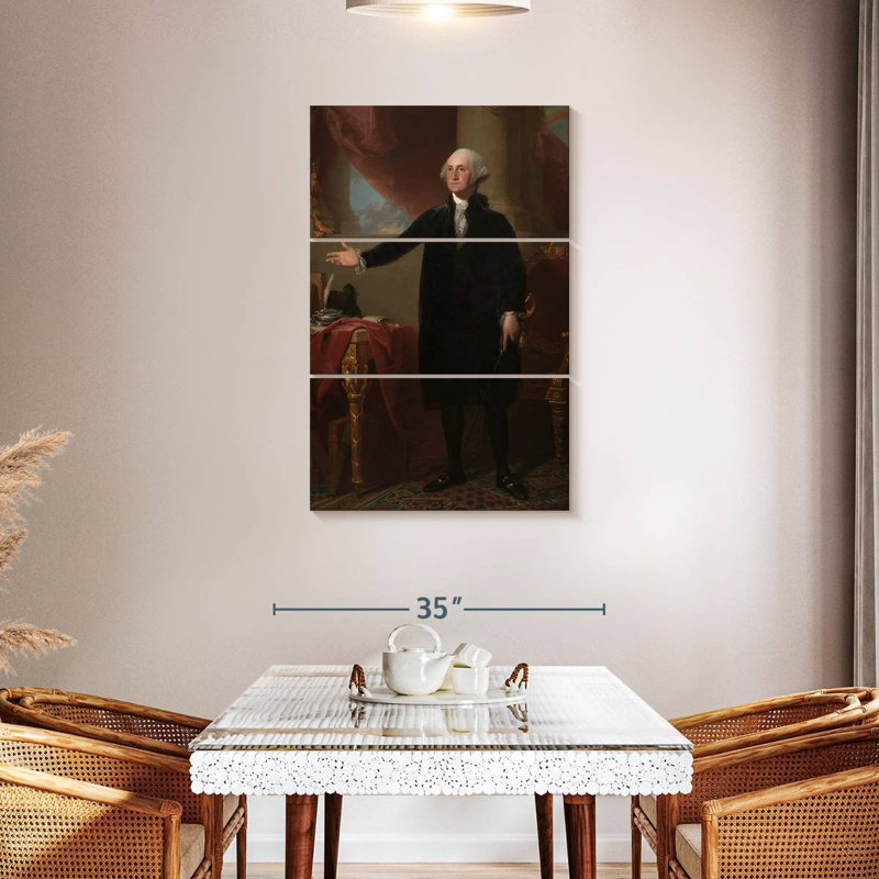 Leisha George Washington - Portrait de Lansdowne, H 32 po x l 20 po