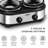 Sunvivi Dual Pot Slow Cooker, 2 x 1.25 Qt-91992461