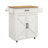 Kitchen Island Rolling Trolley Cart With Adjustable Shelves & Towel Rack & Seasoning Rack Rubber Wood Table Top-,island,coffee cart