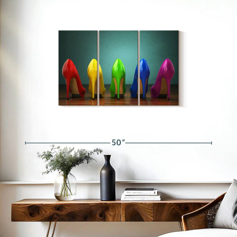 Shuttleworth Rainbow Heels, 20" H x 33" W