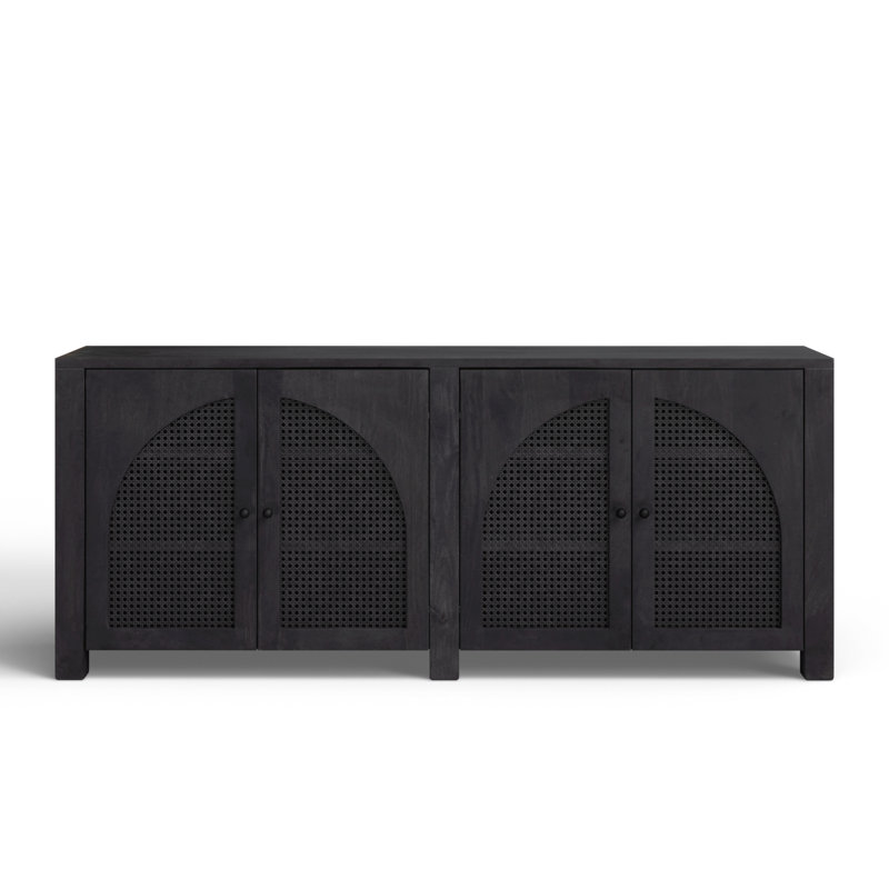 Silfa 78'' Sideboard, Black Wash Mango