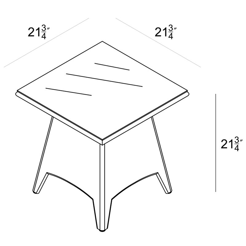 Arbor Outdoor Square Side Table