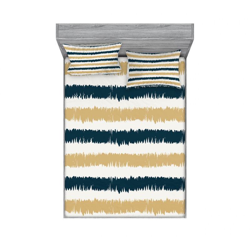Ensemble de draps Paintbrush Strokes Lines, Ensemble de draps grand lit + 2 taies d'oreiller