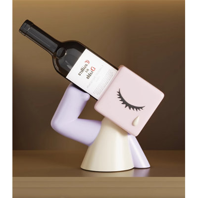 Demetrick 1 Bottle Wine Bottle Rack Purple