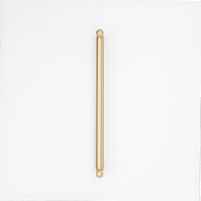 Knurled Appliance Pull, Satin Brass, 12"