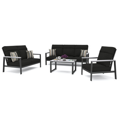 Ensemble de conversation pour 4 personnes avec coussins Sunbrella Syren