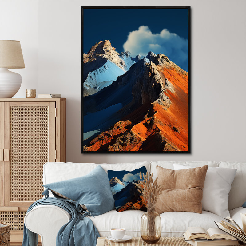 «Volcano Volcanic Reverie I», reproduction sur toile, Cadre flottant noir, H 20 po x l 12 po x P 1 po