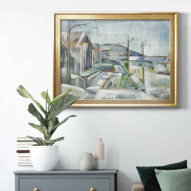 The Road Now - reproduction d'art sur toile, H 18,5 po x l 24,5 po x P 1,5 po, Doré