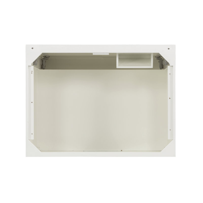 Gracie 30'' W Single Vanity, Satin White, Satin Brass, White Quartz