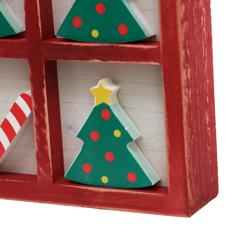 Décoration de Noël pour jeu de société Tic Tac Toe