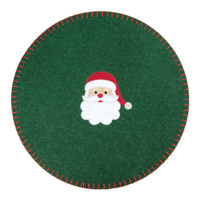 Ensemble de 6 napperons ronds en feutre Santa