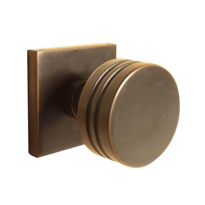 Passage Bern Knob with Square Rose, Oil Rubbed Bronze
