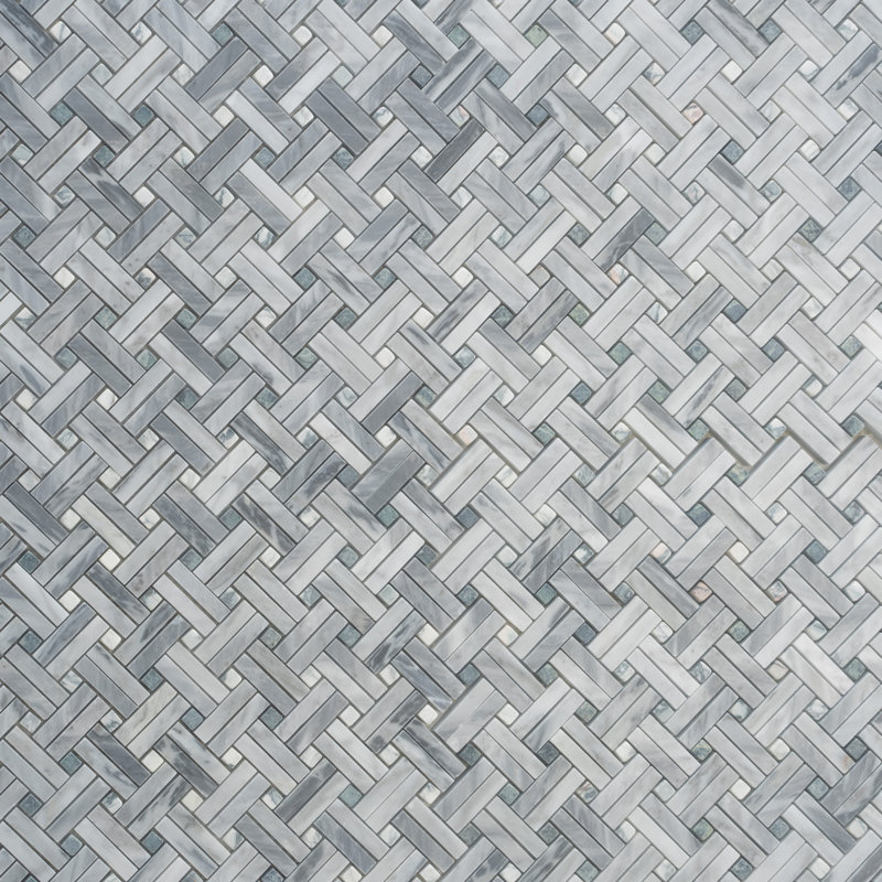 11.2" X 11.5" Doubleweave Marble Mosaic Tile