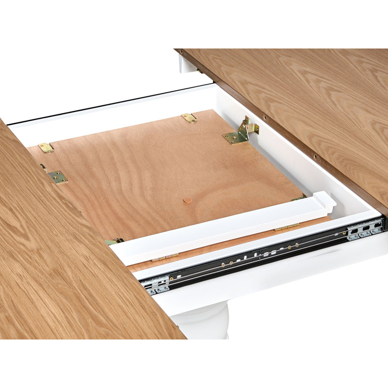 Extending Dining Table Mondello Ash Wood 150 cm 106 cm Wood, Natural