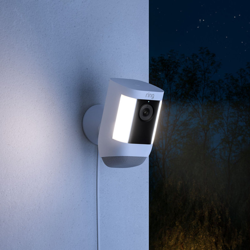 LED Video Enabled Outdoor Security Spot Light with Motion Sensor, White