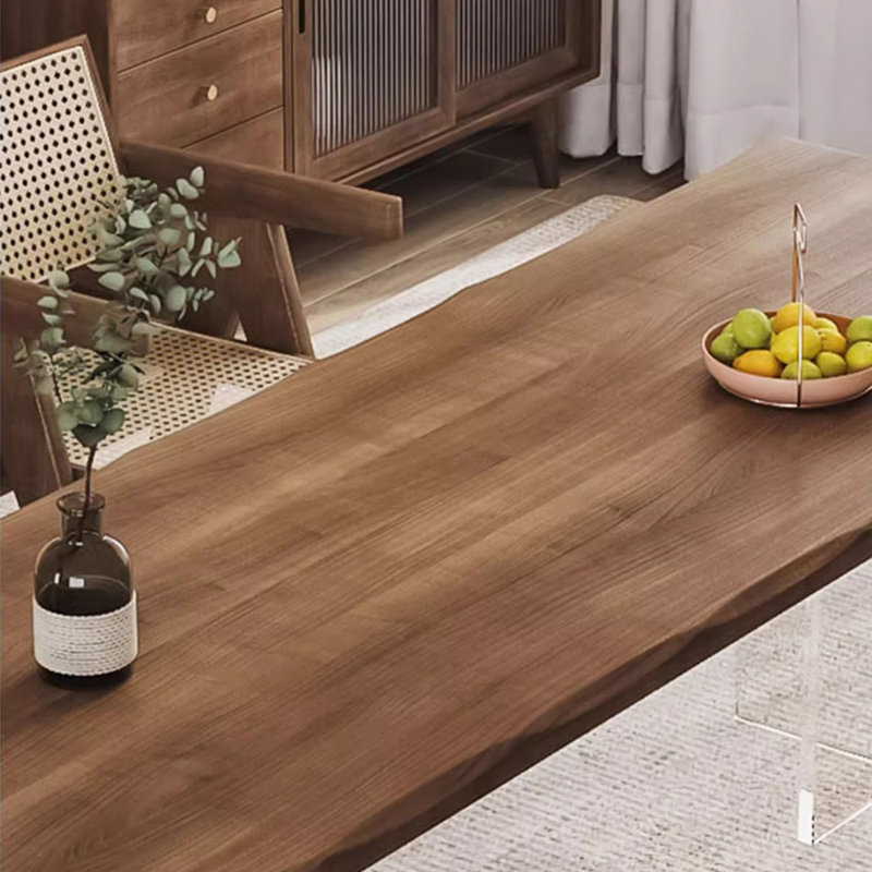 Ensemble de table à manger moderne en bois massif et acrylique, H 29,5 po x L 94,4 po x l 31,4 po