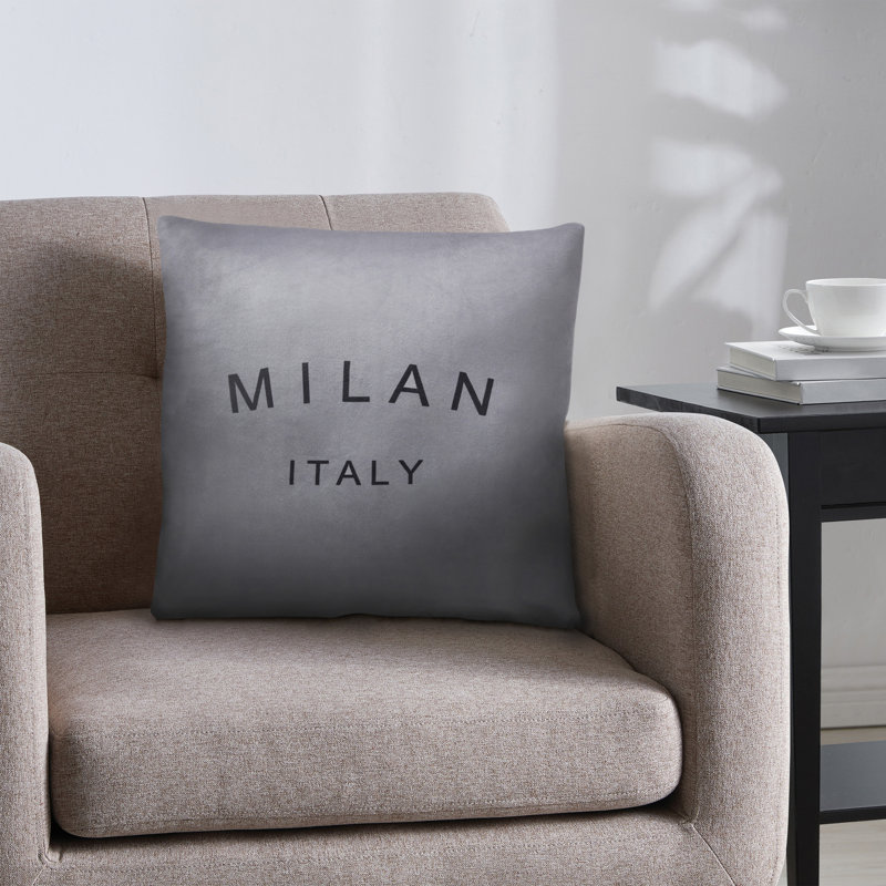 Coussin décoratif en vison 18 po x 18 po Milan