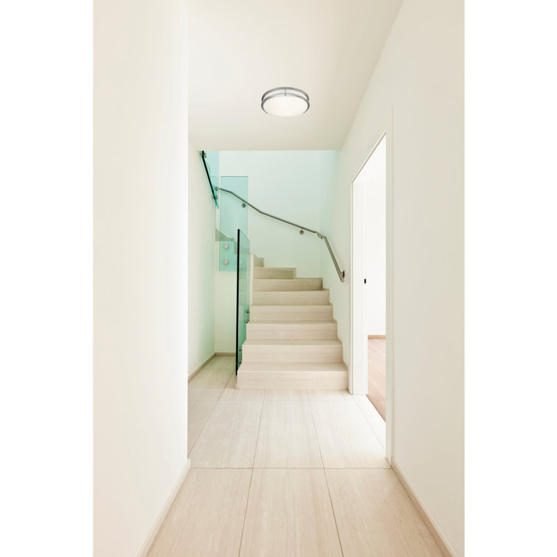 Plafonnier encastré Solero III, Argent, H 3,5 po x l 12 po x P 12 po