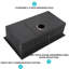 Évier de cuisine Gunmetal noir pour poste de travail, 28 x 18 x 10, acier inoxydable 16 G, finition silencieuse, avec passoire, pinces et instructions d'installation encastrées Pratique, facile à essuyer, avec réduction du bruit
