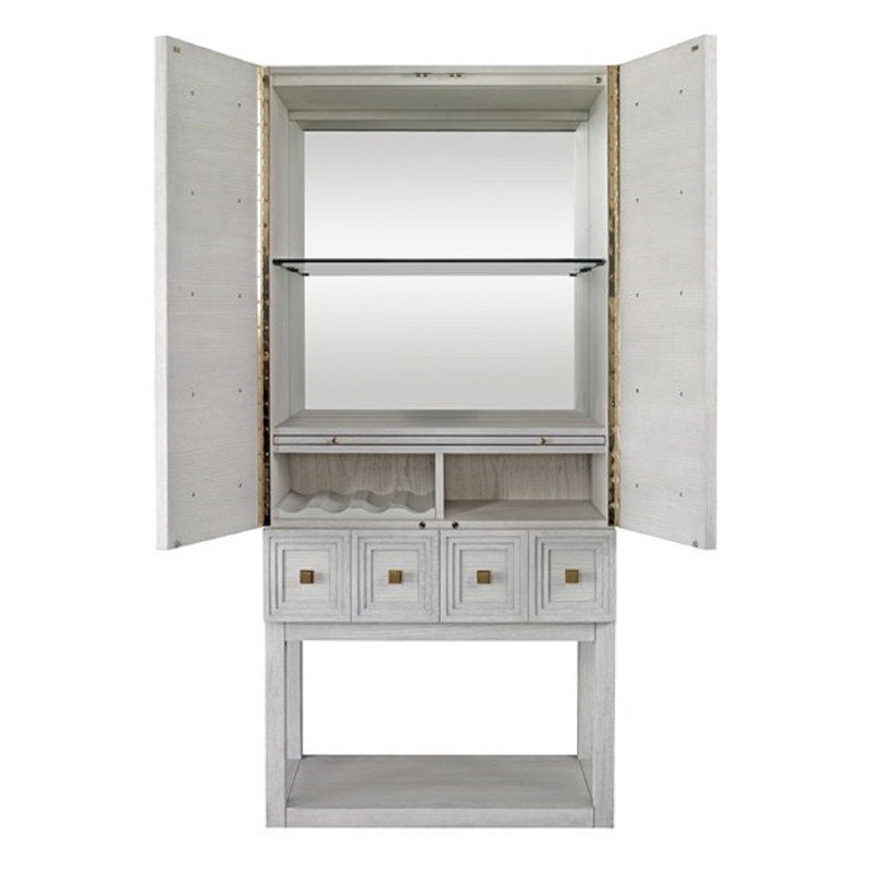 Adriano Solid Wood Bar Cabinet