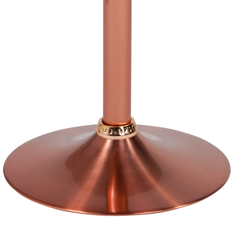 Adjustable Height Retro Barstool, Rose Gold