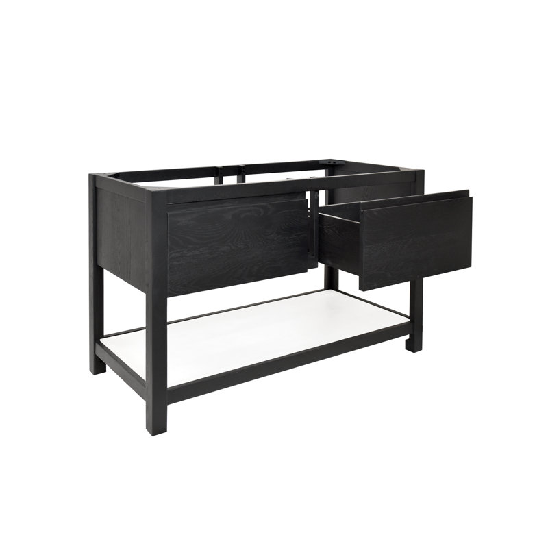 Solace 48" Single Bathroom Vanity Base Only, Midnight Oak/Pearl