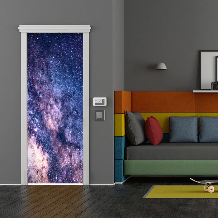 The Holiday Aisle® Starry Night Door Mural | Wayfair