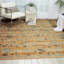 Tapis brun à motif floral Lazerek-1050331007