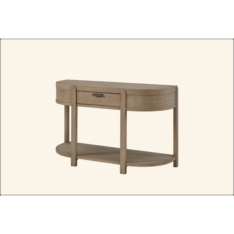 Curved 1-Drawer Console Table - Toffee