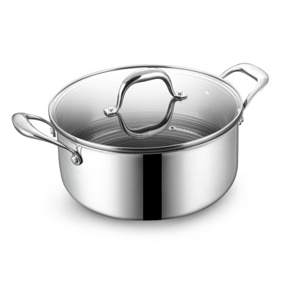 Circlad Series - 5 qt / 8.5"/ 24 cm Casserole with lid - Triply Stainless Steel Circlad