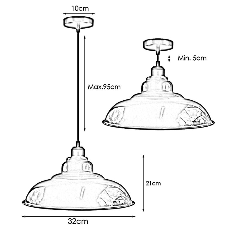 Neshev 1 - Light Black Dome Pendant, Grey