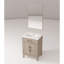 Meuble-lavabo simple en chêne gris l 24 po x P 18 po, comptoir en acrylique et miroir - fermeture en douceur, capacité de rangement intérieure abondante-130722271