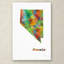 « nebraska state map-1 », reproduction sur toile tendue-17943398