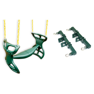 Heavy-Duty Horse Glider Swing Seat Back-To-Back with Chains