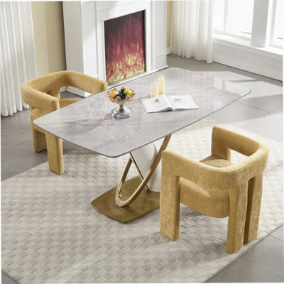 Chaise de salle à manger / chaise de bar / fauteuil d'appoint / de salle à manger contemporaine en tissu de conception contemporaine