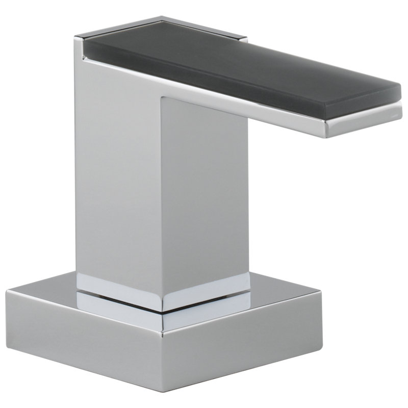 Siderna® Roman Tub Trim, Lever Handle with Solar Gray Glass, Chrome