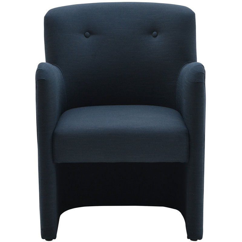 Kelly 24" Wide Performance Fabric Upholstered Dining Armchair, Indigo