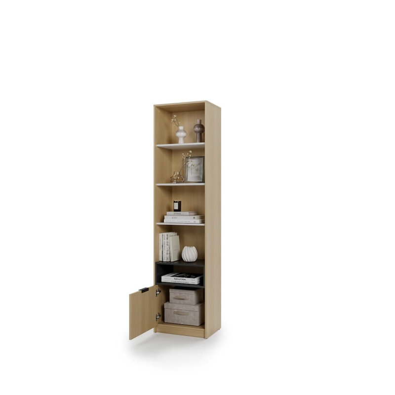 Kanu White and Oak Copenhagen Bookcase 55cm