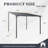 9.3x10 Outdoor Metal  Pergolas Lean To Wall-mounted Gazebo With Sloping Roof Hardtop Canopy For Patio,garden,yard