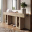 Console de 71 pouces de long avec prise de courant, canapé moderne étroit, table de couloir d'entrée avec tablettes de rangement réglables ouvertes pour le vestibule du salon-126700130-126700129