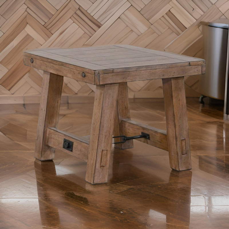 Rianne Solid Wood Top End Table