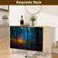 Buffet Buffet avec rangement Fireflies Night Forest avec 2 portes pour le salon et la cuisine