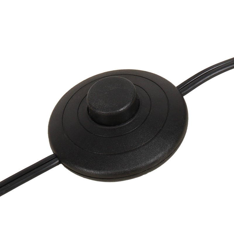 Lampe sur pied arquée 63 "avec ampoule, Noir