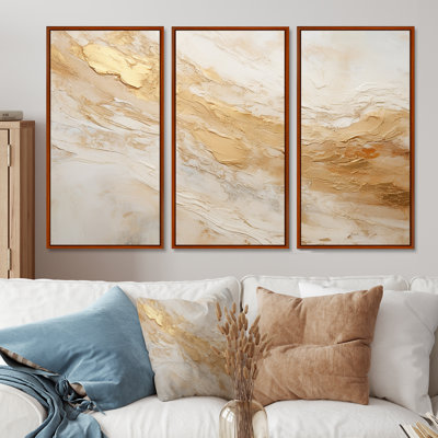 «Gold White Marble Geode Magic», ensemble d'impression d'art mural en marbre