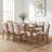 Alagie 9-Piece Expandable Rubberwood Dining Table Set With Upholstered Chairs