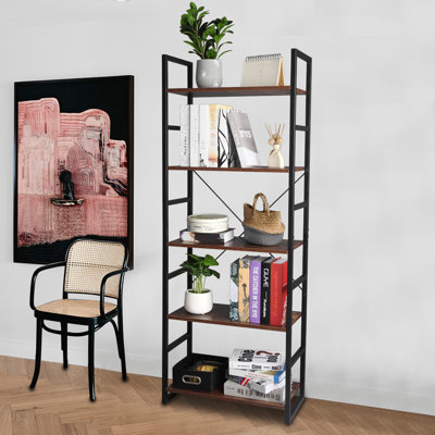 Hegins 158cm H x 60cm W Steel Etagere Bookcase