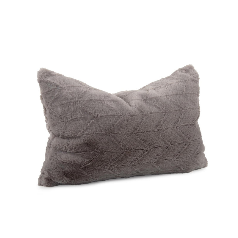 Coussin 14 x 22 Angora , Polyuréthane, Pierre