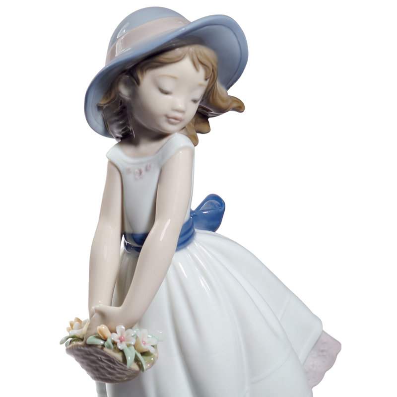 Pretty Innocence Girl Figurine, White/Blue