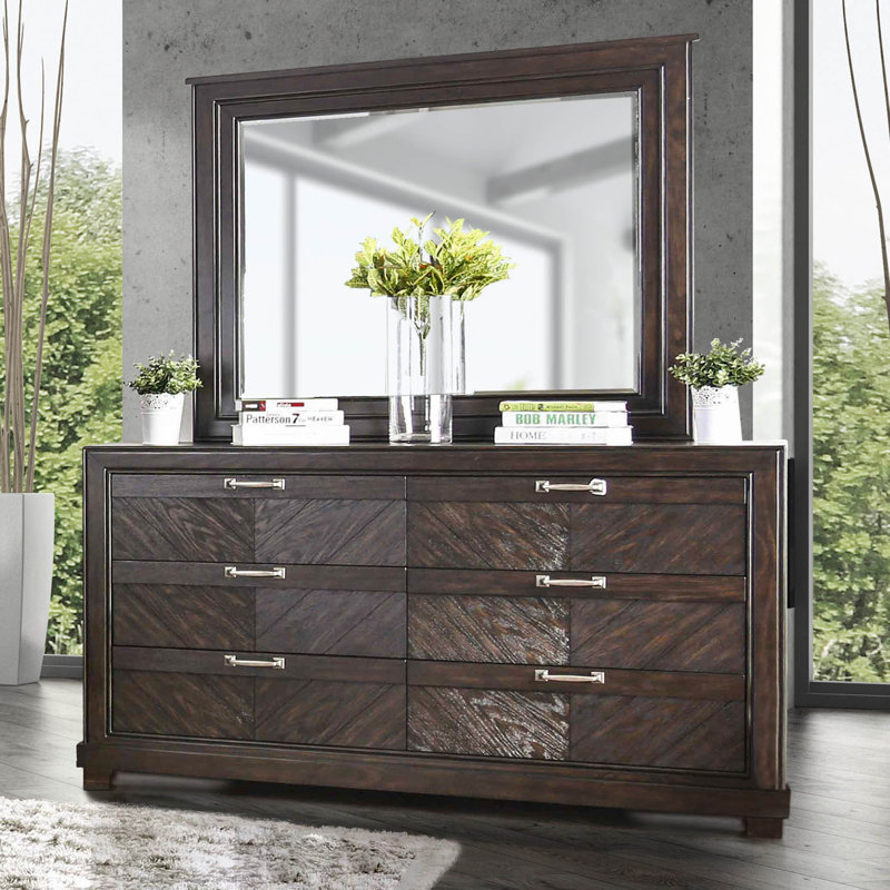 Commode double 6 tiroirs avec miroir Erhardt