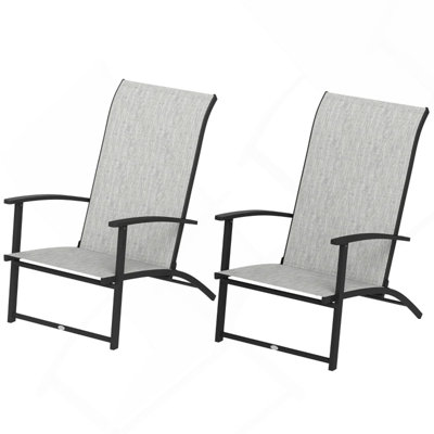 Ensemble de 2 chaises d'extérieur pliantes